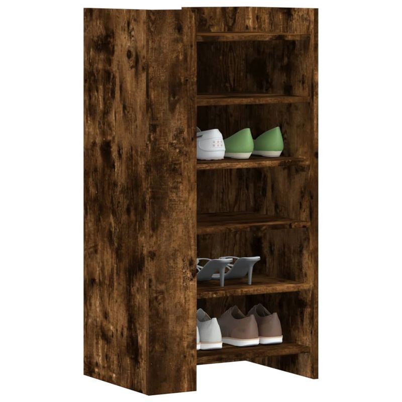 Casa si Gradina - Mobilier - Organizare si depozitare - Organizator incaltaminte - Pantofar, stejar fumuriu, 52x37,5x100 cm, lemn prelucrat - Infinity.ro