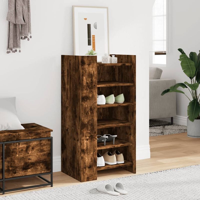 Casa si Gradina - Mobilier - Organizare si depozitare - Organizator incaltaminte - Pantofar, stejar fumuriu, 52x37,5x100 cm, lemn prelucrat - Infinity.ro