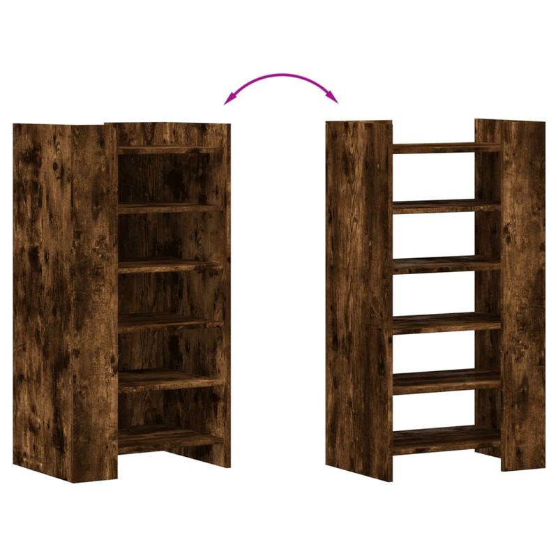 Casa si Gradina - Mobilier - Organizare si depozitare - Organizator incaltaminte - Pantofar, stejar fumuriu, 52x37,5x100 cm, lemn prelucrat - Infinity.ro