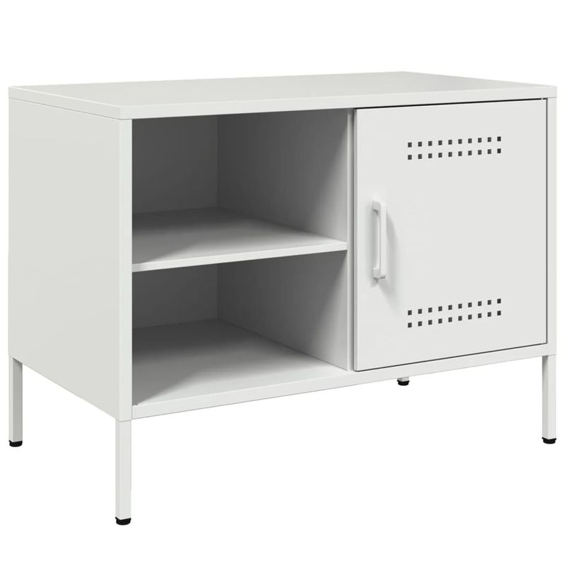 Casa si Gradina - Mobilier - Comode si corpuri - Comode - Dulapuri TV, 2 buc., alb, 68x39x50,5 cm, otel - Infinity.ro