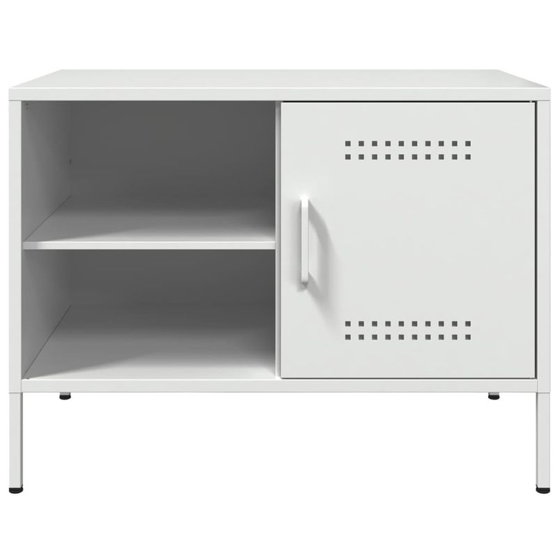Casa si Gradina - Mobilier - Comode si corpuri - Comode - Dulapuri TV, 2 buc., alb, 68x39x50,5 cm, otel - Infinity.ro