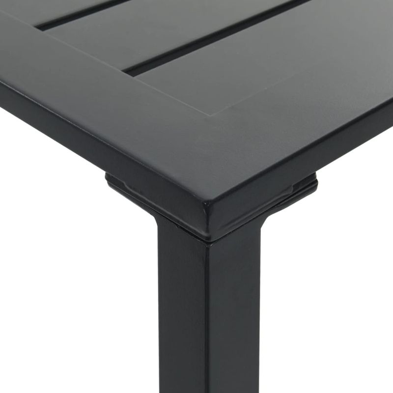 Casa si Gradina - Gradina si terasa - Mobilier exterior - Mese gradina - Masa de bar, negru, 200x100x110 cm, otel vopsit electrostatic - Infinity.ro