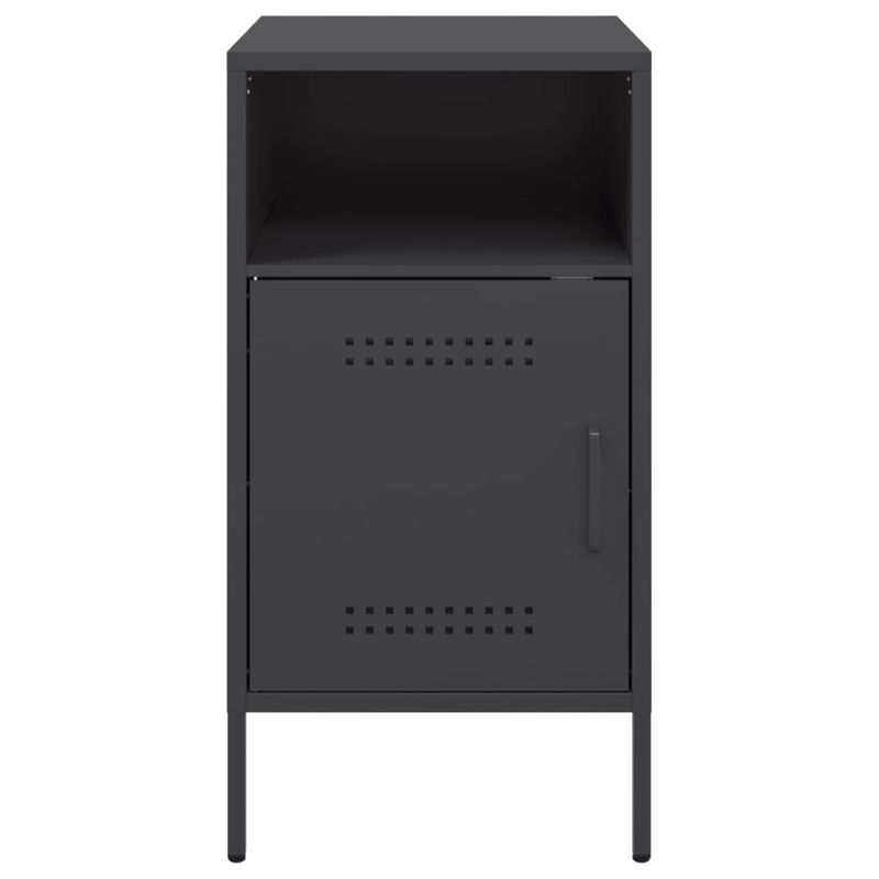 Casa si Gradina - Mobilier - Comode si corpuri - Noptiere - Noptiera, negru, 36x39x68 cm, otel laminat la rece - Infinity.ro