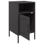 Casa si Gradina - Mobilier - Comode si corpuri - Noptiere - Noptiera, negru, 36x39x68 cm, otel laminat la rece - Infinity.ro