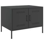 Casa si Gradina - Mobilier - Mese si birouri - Masute de cafea - Masuta de cafea, negru, 68x50x50,5 cm, otel laminat la rece - Infinity.ro