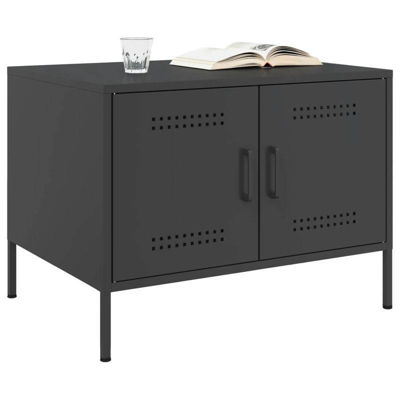 Casa si Gradina - Mobilier - Mese si birouri - Masute de cafea - Masuta de cafea, negru, 68x50x50,5 cm, otel laminat la rece - Infinity.ro