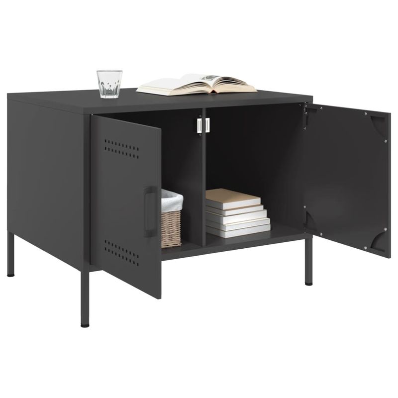 Casa si Gradina - Mobilier - Mese si birouri - Masute de cafea - Masuta de cafea, negru, 68x50x50,5 cm, otel laminat la rece - Infinity.ro