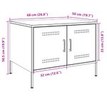 Casa si Gradina - Mobilier - Mese si birouri - Masute de cafea - Masuta de cafea, negru, 68x50x50,5 cm, otel laminat la rece - Infinity.ro