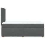 Casa si Gradina - Mobilier - Paturi si accesorii - Paturi - Pat box spring cu saltea, gri inchis, 80x200 cm, textil - Infinity.ro