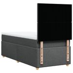 Casa si Gradina - Mobilier - Paturi si accesorii - Paturi - Pat box spring cu saltea, gri inchis, 80x200 cm, textil - Infinity.ro
