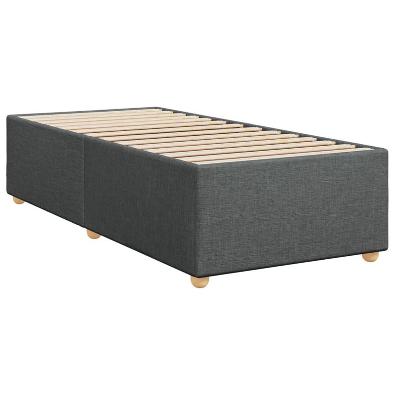 Casa si Gradina - Mobilier - Paturi si accesorii - Paturi - Pat box spring cu saltea, gri inchis, 80x200 cm, textil - Infinity.ro