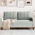 Casa si Gradina - Mobilier - Canapele si coltare - Canapele - Canapea cu 2 locuri, gri deschis, 140 cm, catifea - Infinity.ro