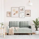 Casa si Gradina - Mobilier - Canapele si coltare - Canapele - Canapea cu 2 locuri, gri deschis, 140 cm, catifea - Infinity.ro