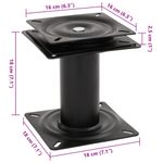 Auto si Moto - Ambarcatiuni - Piese pentru ambarcatiuni - Piedestale scaun pentru barca, 2 buc., pivotante la 360°, otel, mărime 18x18x18 cm - Infinity.ro