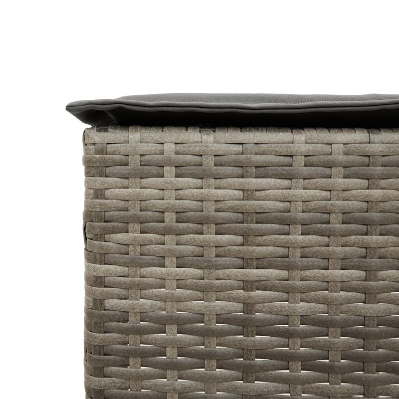 Casa si Gradina - Gradina si terasa - Mobilier exterior - Seturi mobila gradina - Set mobilier bar de gradina cu perne, 7 piese, gri, poliratan - Infinity.ro