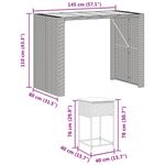 Casa si Gradina - Gradina si terasa - Mobilier exterior - Seturi mobila gradina - Set mobilier bar de gradina cu perne, 7 piese, gri, poliratan - Infinity.ro