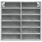 Casa si Gradina - Mobilier - Biblioteci si rafturi - Rafturi - Dulap cu vitrina, gri beton, 60x8,5x58 cm, lemn prelucrat - Infinity.ro