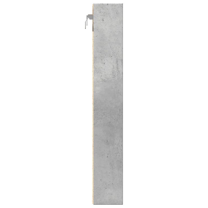 Casa si Gradina - Mobilier - Biblioteci si rafturi - Rafturi - Dulap cu vitrina, gri beton, 60x8,5x58 cm, lemn prelucrat - Infinity.ro