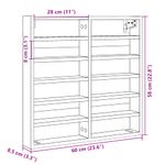 Casa si Gradina - Mobilier - Biblioteci si rafturi - Rafturi - Dulap cu vitrina, gri beton, 60x8,5x58 cm, lemn prelucrat - Infinity.ro