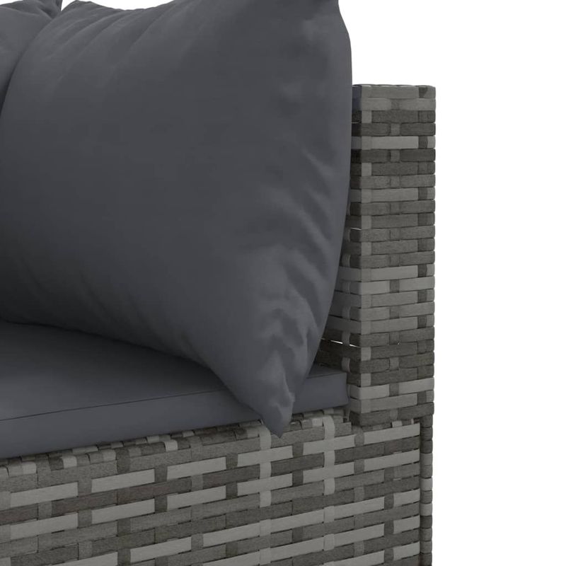 Casa si Gradina - Gradina si terasa - Mobilier exterior - Seturi mobila gradina - Set mobilier de gradina cu perne, 6 piese, gri, poliratan - Infinity.ro