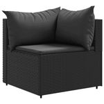 Casa si Gradina - Gradina si terasa - Mobilier exterior - Seturi mobila gradina - Set sezlonguri de gradina, 5 piese, cu perne, negru, poliratan - Infinity.ro