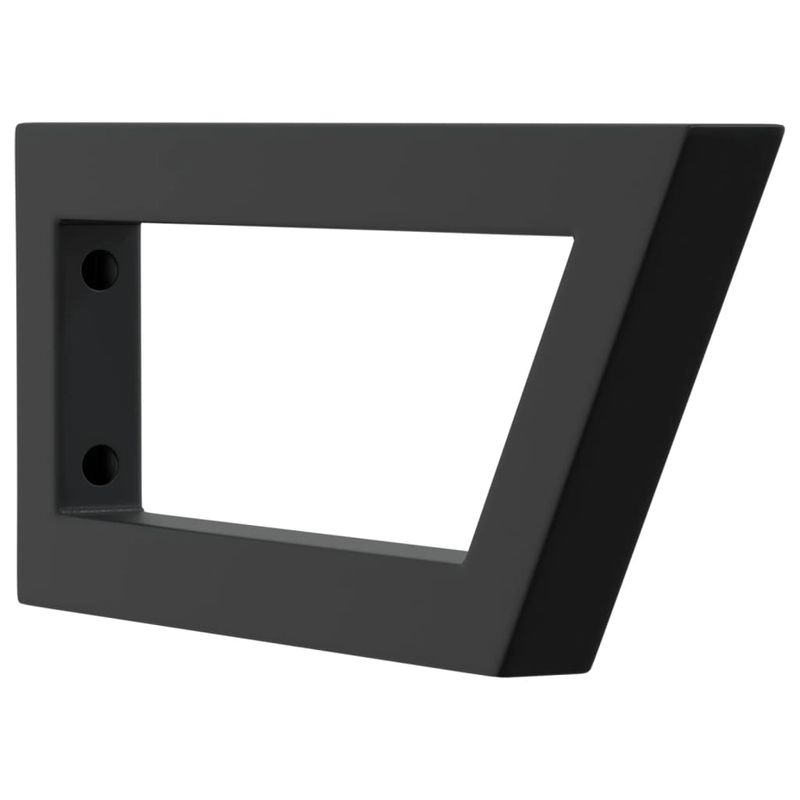 Casa si Gradina - Gradina si terasa - Garduri, panouri si accesorii - Suporturi de rafturi pentru lavoar 2 buc., negru, otel, trapez, mărime 15x40 cm - Infinity.ro