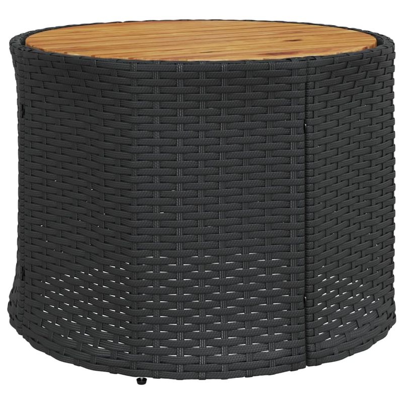 Casa si Gradina - Gradina si terasa - Mobilier exterior - Canapele si fotolii gradina - Canapea de gradina cu perne, semi-rotunda, negru, poliratan - Infinity.ro