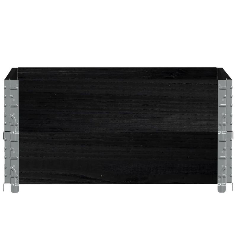 Casa si Gradina - Mobilier - Feronerie si accesorii mobila - Rame pentru paleti, 2 buc., negru, 80x60 cm, lemn masiv pin - Infinity.ro