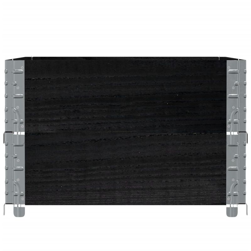 Casa si Gradina - Mobilier - Feronerie si accesorii mobila - Rame pentru paleti, 2 buc., negru, 80x60 cm, lemn masiv pin - Infinity.ro