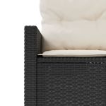 Casa si Gradina - Gradina si terasa - Mobilier exterior - Canapele si fotolii gradina - Canapea de gradina cu perne, semi-rotunda, negru, poliratan - Infinity.ro