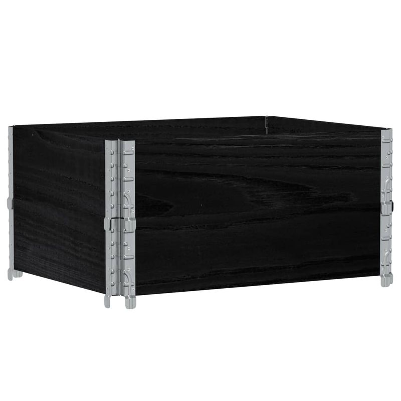 Casa si Gradina - Mobilier - Feronerie si accesorii mobila - Rame pentru paleti, 2 buc., negru, 80x60 cm, lemn masiv pin - Infinity.ro