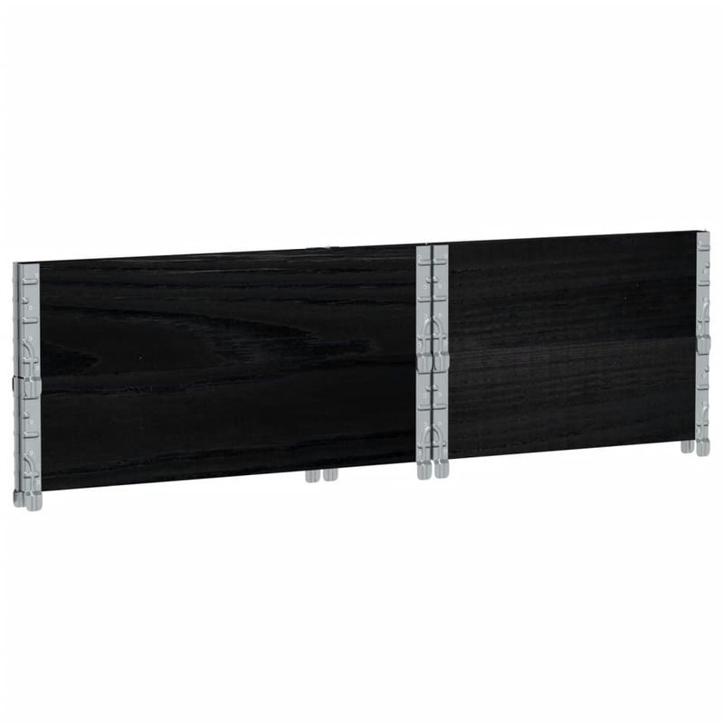 Casa si Gradina - Mobilier - Feronerie si accesorii mobila - Rame pentru paleti, 2 buc., negru, 80x60 cm, lemn masiv pin - Infinity.ro