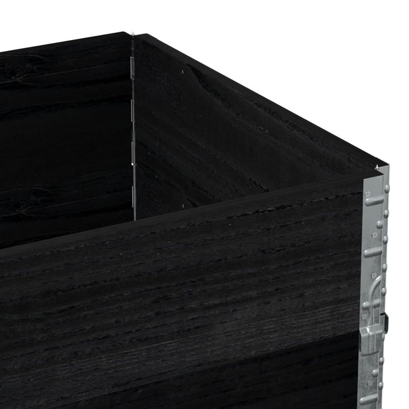 Casa si Gradina - Mobilier - Feronerie si accesorii mobila - Rame pentru paleti, 2 buc., negru, 80x60 cm, lemn masiv pin - Infinity.ro