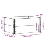 Casa si Gradina - Mobilier - Feronerie si accesorii mobila - Rame pentru paleti, 2 buc., negru, 80x60 cm, lemn masiv pin - Infinity.ro