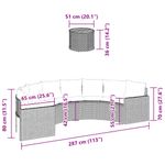 Casa si Gradina - Gradina si terasa - Mobilier exterior - Canapele si fotolii gradina - Canapea de gradina cu perne, semi-rotunda, negru, poliratan - Infinity.ro