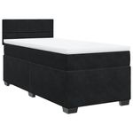 Casa si Gradina - Mobilier - Paturi si accesorii - Paturi - Pat box spring cu saltea, negru, 80x200 cm, catifea - Infinity.ro