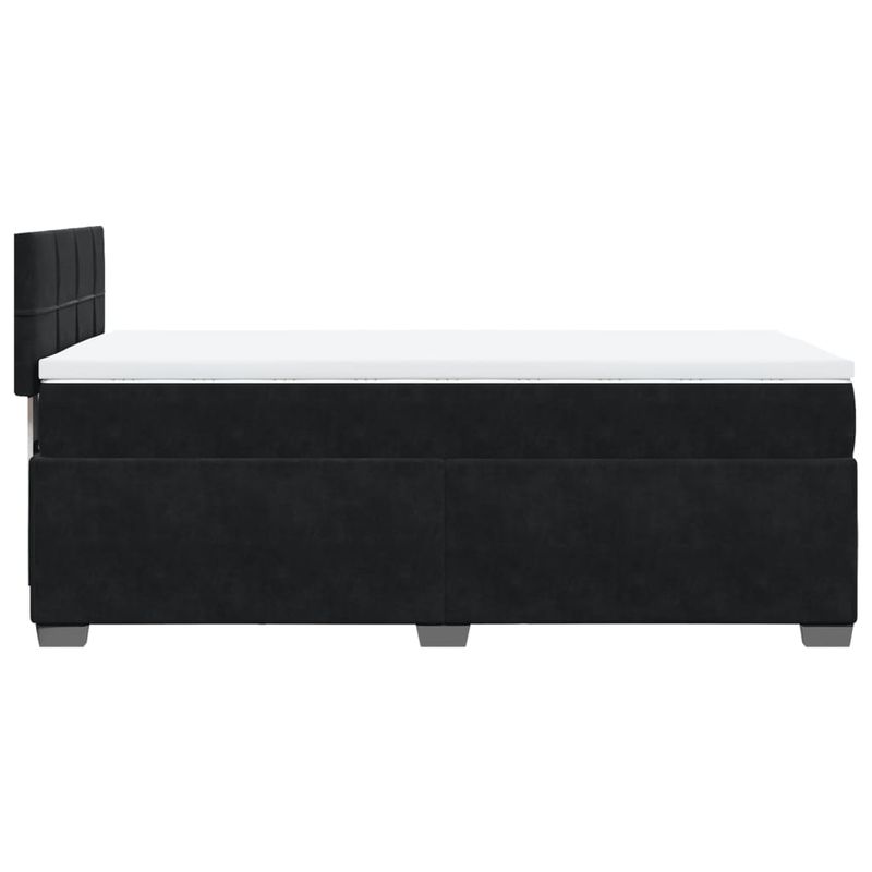 Casa si Gradina - Mobilier - Paturi si accesorii - Paturi - Pat box spring cu saltea, negru, 80x200 cm, catifea - Infinity.ro