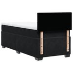 Casa si Gradina - Mobilier - Paturi si accesorii - Paturi - Pat box spring cu saltea, negru, 80x200 cm, catifea - Infinity.ro