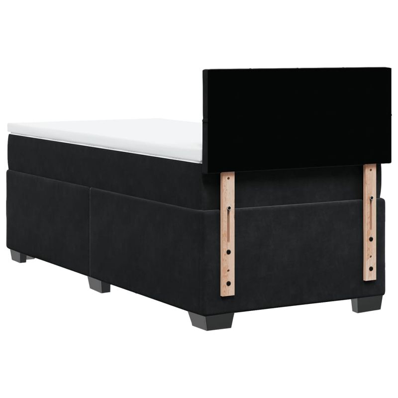 Casa si Gradina - Mobilier - Paturi si accesorii - Paturi - Pat box spring cu saltea, negru, 80x200 cm, catifea - Infinity.ro