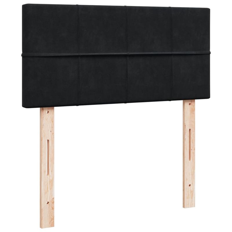 Casa si Gradina - Mobilier - Paturi si accesorii - Paturi - Pat box spring cu saltea, negru, 80x200 cm, catifea - Infinity.ro