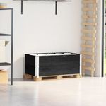Casa si Gradina - Mobilier - Feronerie si accesorii mobila - Rame pentru paleti, 2 buc., negru, 100x150 cm, lemn masiv pin - Infinity.ro