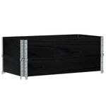 Casa si Gradina - Mobilier - Feronerie si accesorii mobila - Rame pentru paleti, 2 buc., negru, 100x150 cm, lemn masiv pin - Infinity.ro
