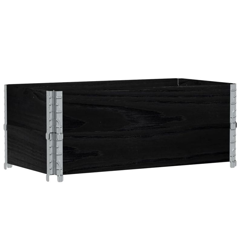 Casa si Gradina - Mobilier - Feronerie si accesorii mobila - Rame pentru paleti, 2 buc., negru, 100x150 cm, lemn masiv pin - Infinity.ro