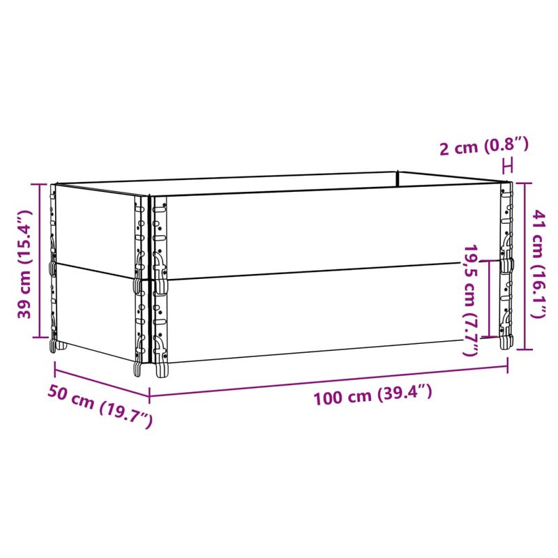 Casa si Gradina - Mobilier - Feronerie si accesorii mobila - Rame pentru paleti, 2 buc., negru, 100x150 cm, lemn masiv pin - Infinity.ro