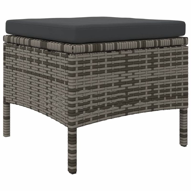 Casa si Gradina - Gradina si terasa - Mobilier exterior - Canapele si fotolii gradina - Canapea de gradina cu 2 locuri cu masa si scaune gri poliratan - Infinity.ro
