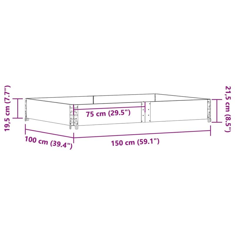 Casa si Gradina - Mobilier - Feronerie si accesorii mobila - Rama pentru paleti, maro, 150x100 cm, lemn masiv pin - Infinity.ro