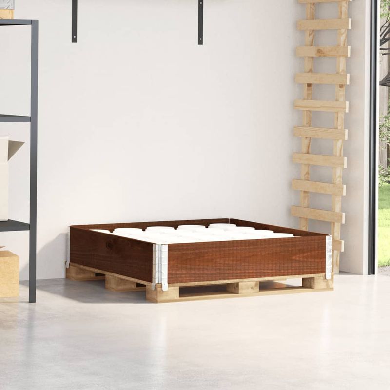 Casa si Gradina - Mobilier - Feronerie si accesorii mobila - Rama pentru paleti, maro, 100x100 cm, lemn masiv pin - Infinity.ro