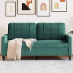 Casa si Gradina - Mobilier - Canapele si coltare - Canapele - Canapea cu 2 locuri, verde inchis, 140 cm, catifea - Infinity.ro