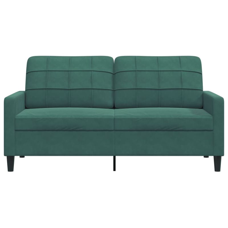 Casa si Gradina - Mobilier - Canapele si coltare - Canapele - Canapea cu 2 locuri, verde inchis, 140 cm, catifea - Infinity.ro