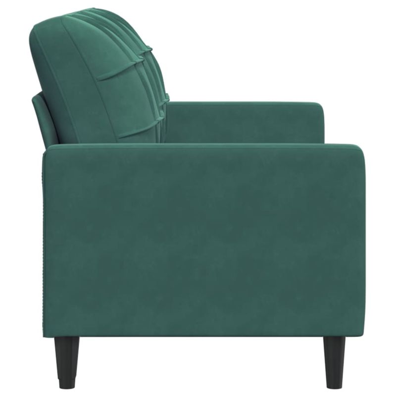 Casa si Gradina - Mobilier - Canapele si coltare - Canapele - Canapea cu 2 locuri, verde inchis, 140 cm, catifea - Infinity.ro